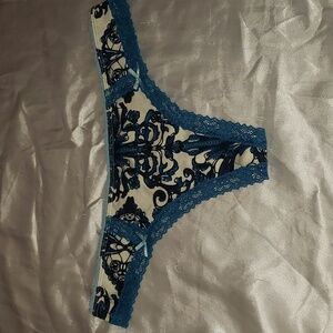 Blue Thong Lightly Worn Med/Large